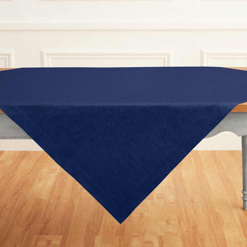 Solino Home 100% Pure Linen Table Throw 52 x 52 Inch | Athena