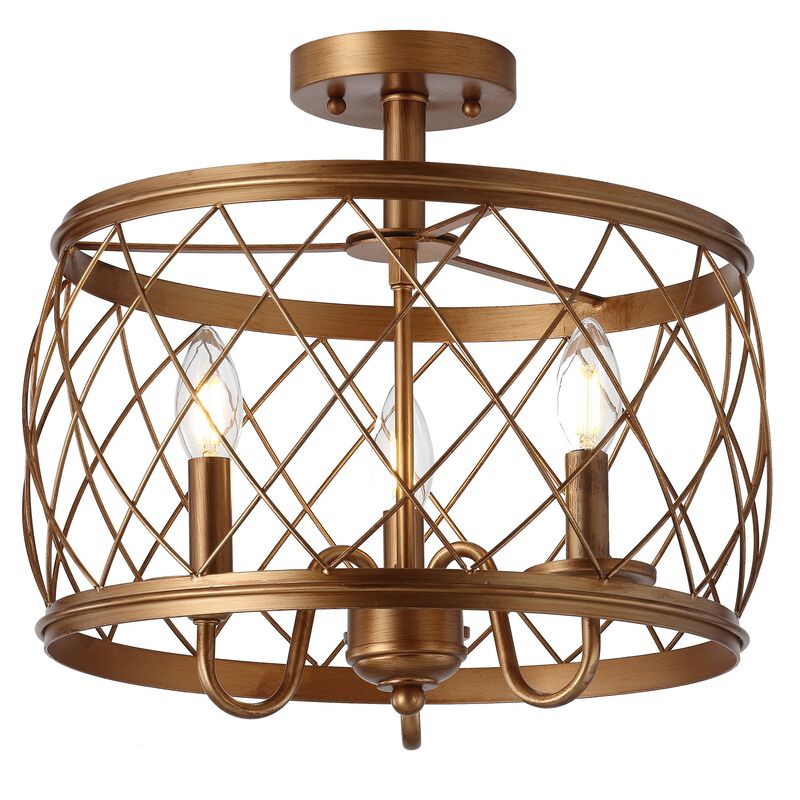 Eleanor Metal LED Semi Flush Mount Ceiling Light