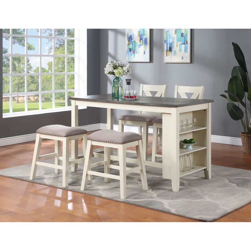Contemporary Dining Chairs Set of 2 with Wooden Seat
