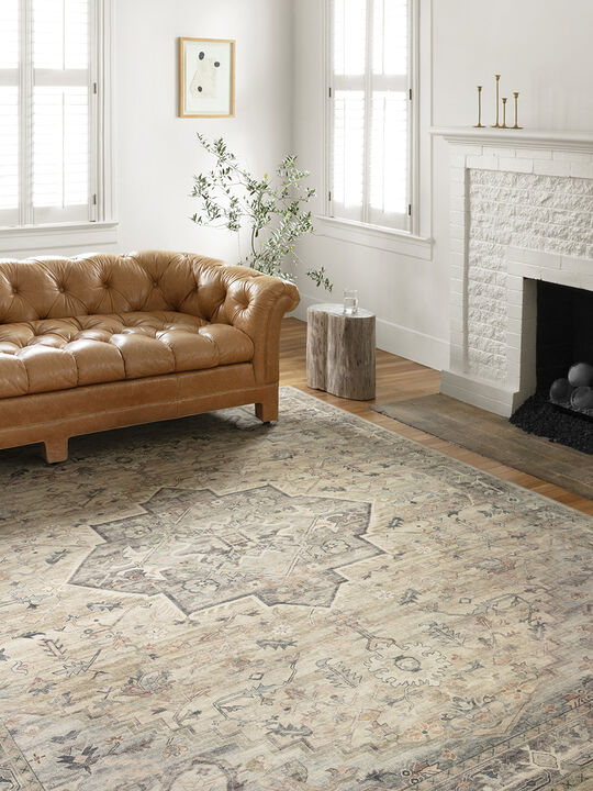 Hathaway HTH07 Multi/Ivory 18" x 18" Sample Rug by Loloi II