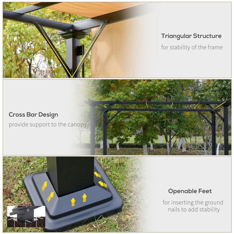 Unique Outdoor Shade: 10x10 Retractable Pergola Canopy