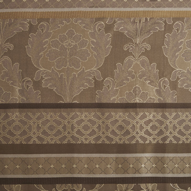 Gracie Mills Bruce Jacquard Leaf Pattern Shower Curtain