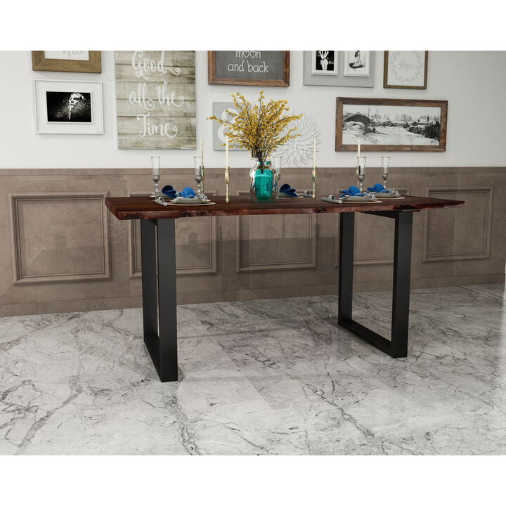 63 Inches Live Edge Dining Table