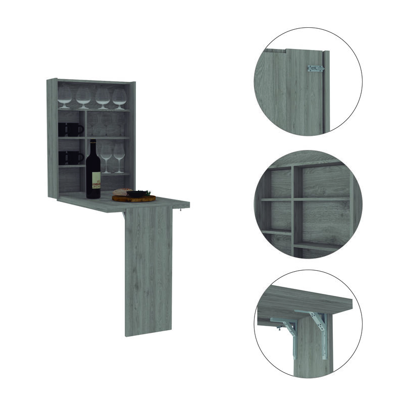 DEPOT E-SHOP Toscana Wall Double Door Cabinet, Two Shelves, Light Gray