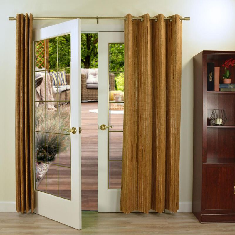 Versailles Lexington Ringlets Steel Heavy Duty Curtain Rods for Windows Set 86" - 144" Black