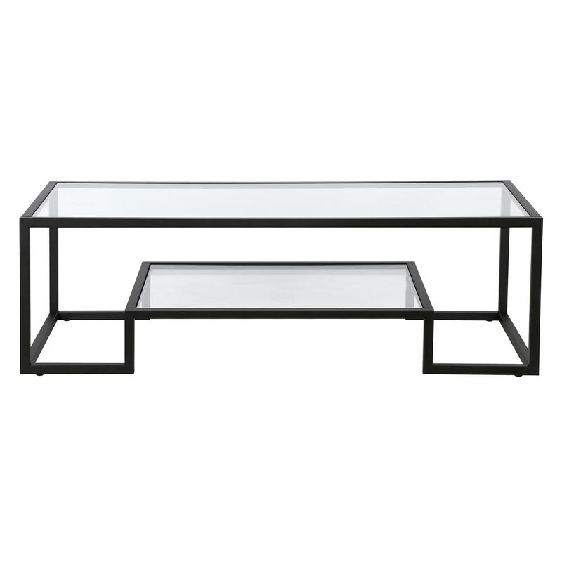 Hudson&Canal Athena 54'' Wide Rectangular Coffee Table in Blackened Bronze