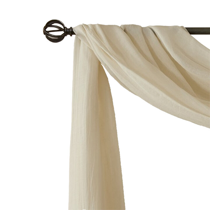 Gracie Mills Gayle Lightweight Crushed Sheer Window Scarf