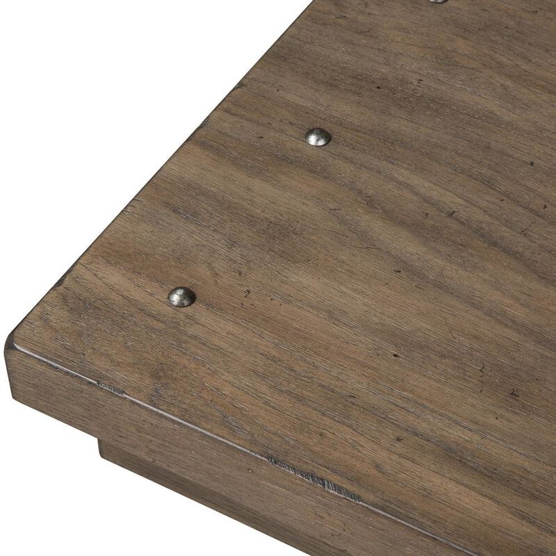 Starlight Canyon Home Living Room End Tables, Farmhouse Side Table with Storage, Brown Wood