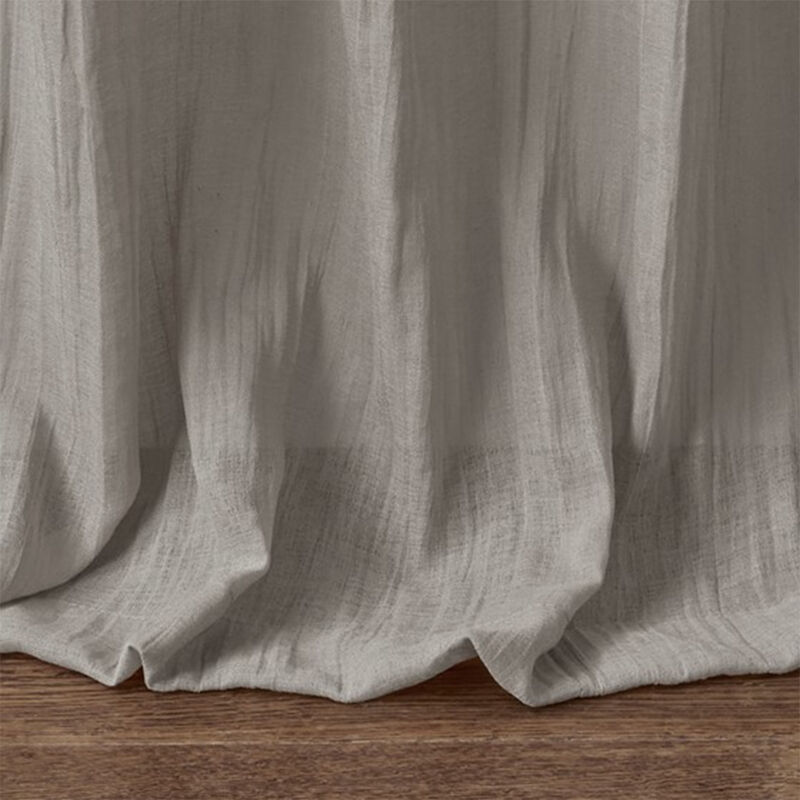 Gracie Mills Gayle Contemporary Lightweight Crushed Sheer Window Panel Pair - 42x95"