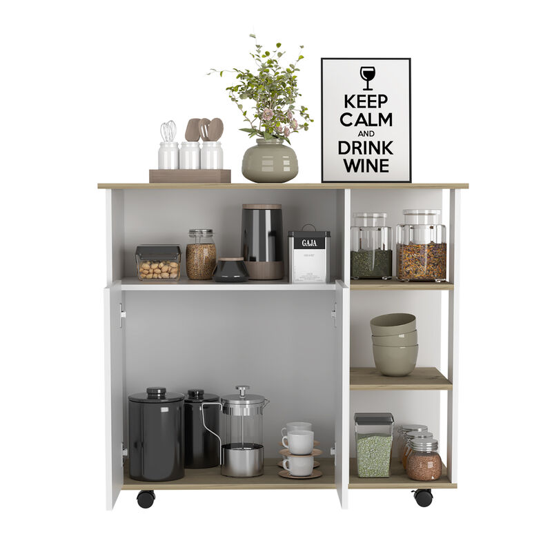 Kitchen Island Kamkacht, Kitchen, Light Oak / White