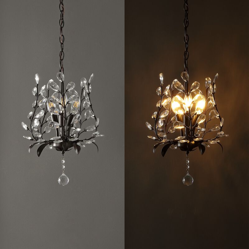 Adoria 3-Light Contemporary Bohemian Iron/Acrylic LED Pendant