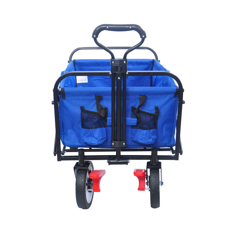 Streamdale Folding Wagon Garden Shopping Beach Cart (Blue colour)