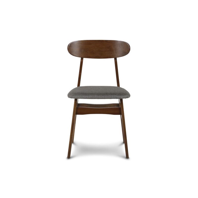New Classic Furniture Furniture Morocco Dining Chair with Cushion- Set of 2- Dark Gray