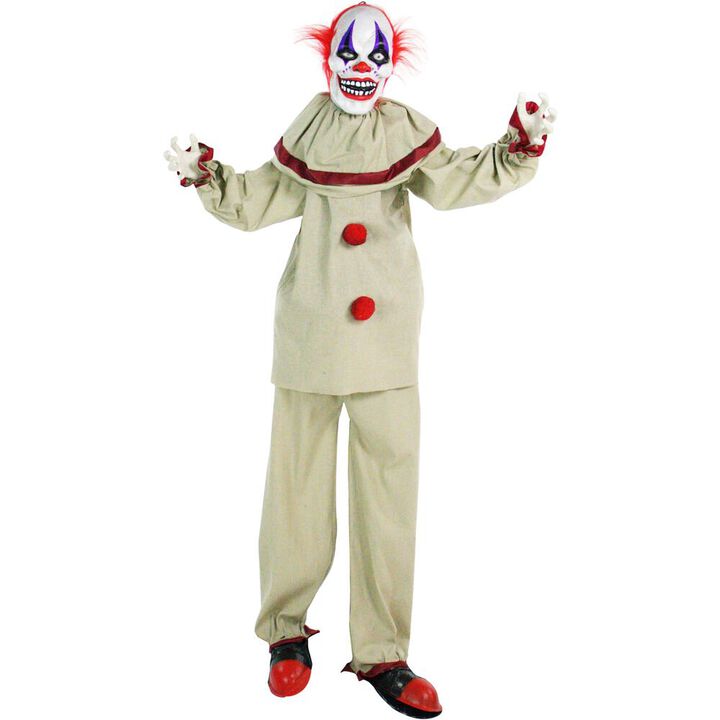 Haunted Hill Farm 60 Standing Clown, Animation, Lights Sound