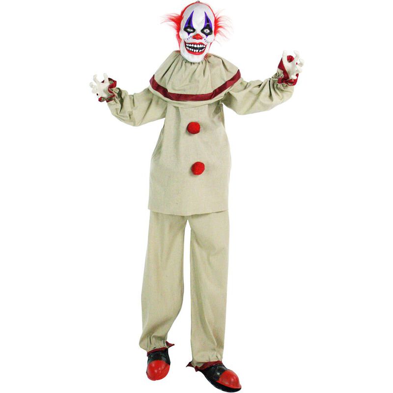 Haunted Hill Farm 60 Standing Clown, Animation, Lights Sound