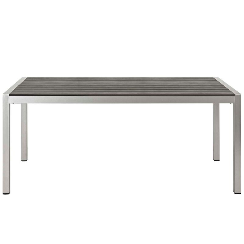 Shore 3 Piece Outdoor Patio Aluminum Dining Set-Benzara