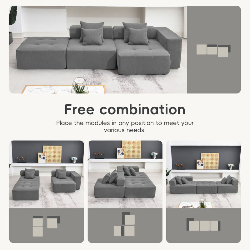 Merax L Shaped Modular Sectional Sofa