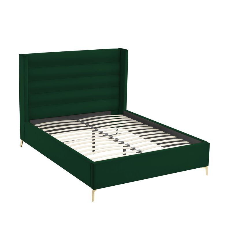 Inspired Home Ames Velvet Platform Bed