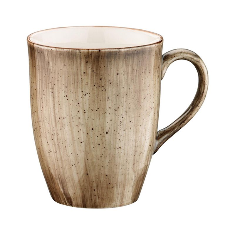 Terrain dia.3.25" h:4.25" 11 oz. Round Brown Porcelain Mug (Set of 4)