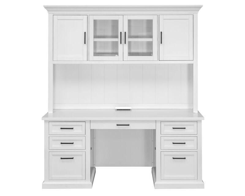 Modern Hutch with Doors & Desk