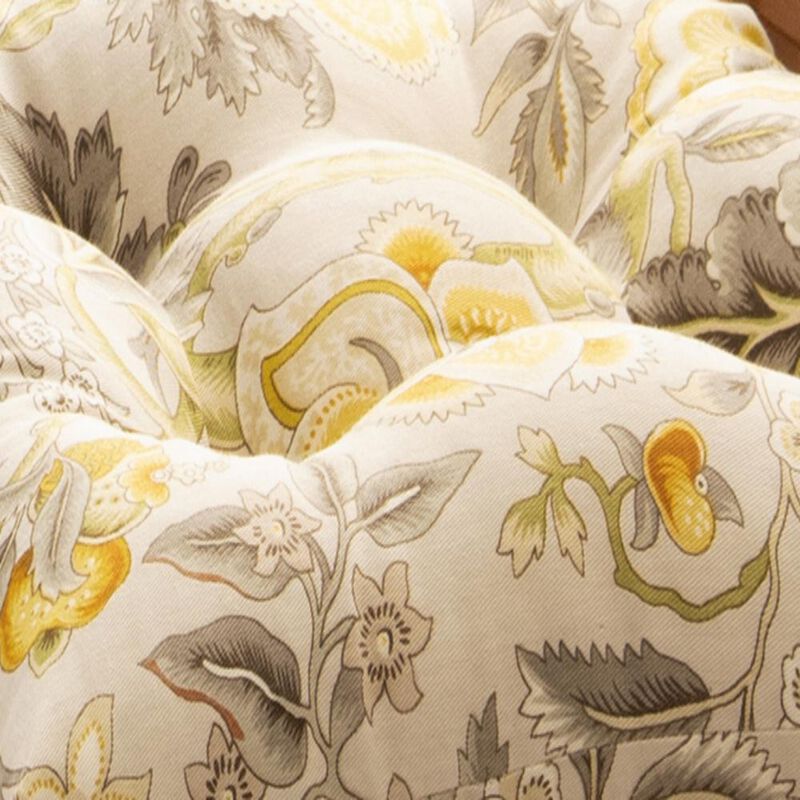 Ellis Cirtain Regency Jacobean Floral Soft Reversible Chair Polyester Fill Cushions Pad 15"x14" Navy