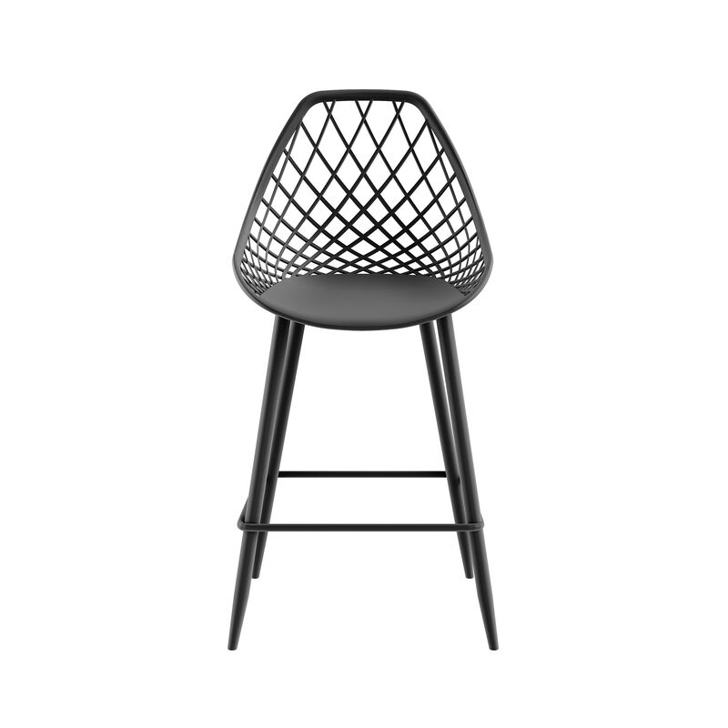 KURV® OUTDOOR & INDOOR HIGH-BACK COUNTER STOOL (Set of 2)