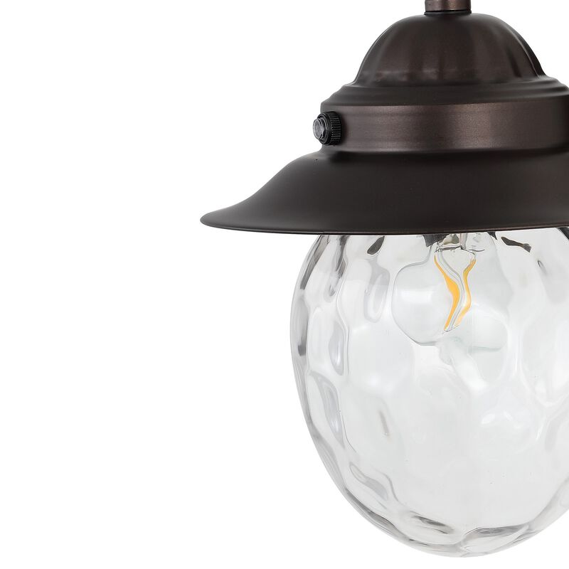 Rodanthe 1-Light Farmhouse Industrial Iron/Glass Outdoor LED Sconce