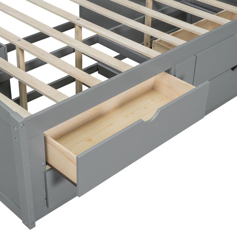 Merax Wood Daybed with Storage Cabinets