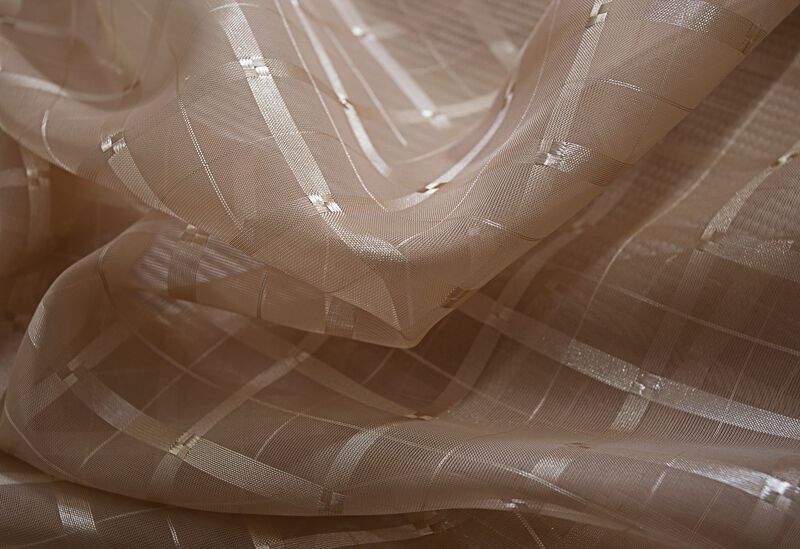 Olivia Gray Wanda Box Voile Grommet Panel - Machine Washable Polyester Curtain Panels with 8 Shiny Silver Grommets