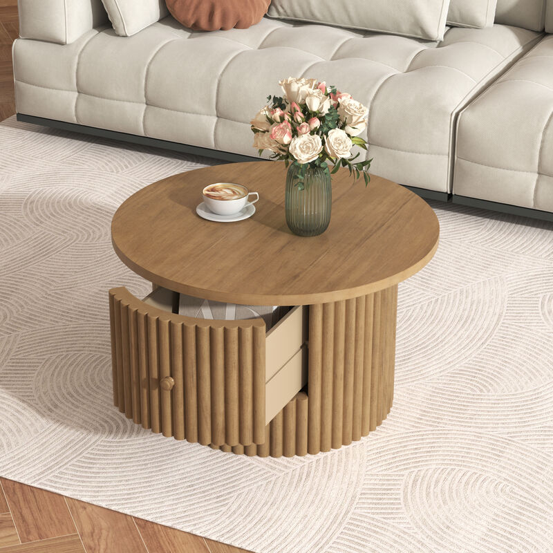 Merax Farmhouse Coffee Table with 1 Drawer