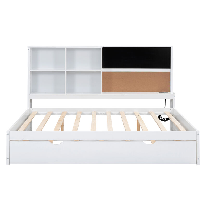 Merax Daybed with Storage Shelves and Blackboard