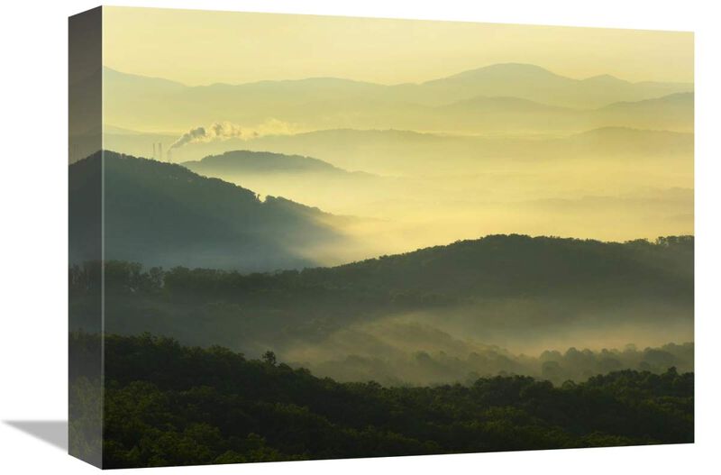 Appalachian Mountains from Doughton Park, Blue Ridge Parkway, North Carolina-Canvas Art-16x12