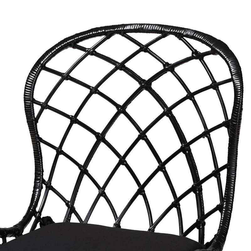 Bali & Pari Sabelle Modern Greywashed 2-Piece Dining Chair Set