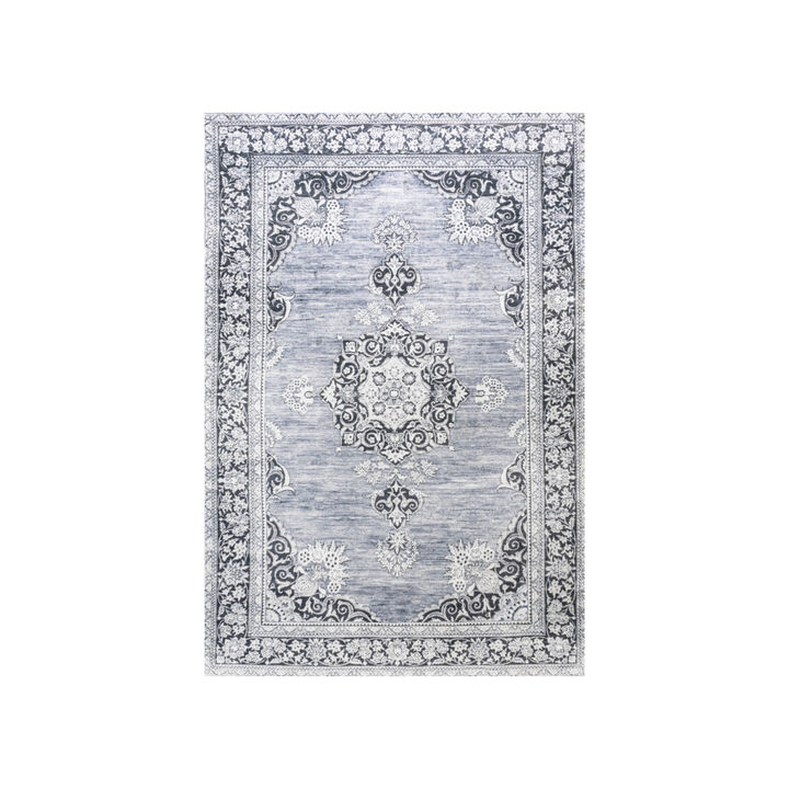 Bausch Bohemian Distressed Chenille Machine-Washable Area Rug