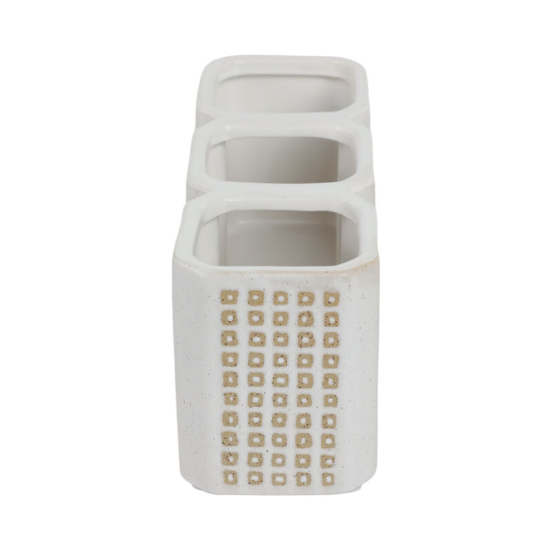 3-cup Dotted Pen Holder