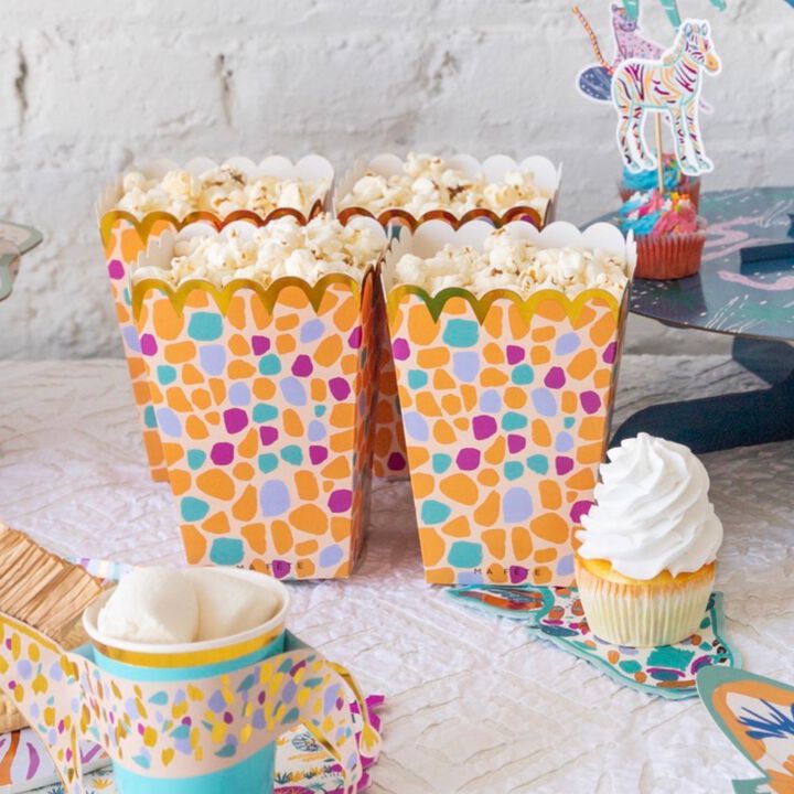 Ma Fete Safari Popcorn  and Treat Paper  Boxes,  (12)