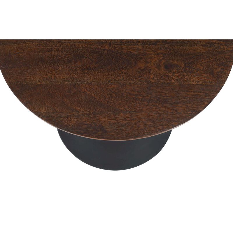 Jofran Remy Solid Wood and Iron Modern Pedestal Accent Tables (Set of 2)