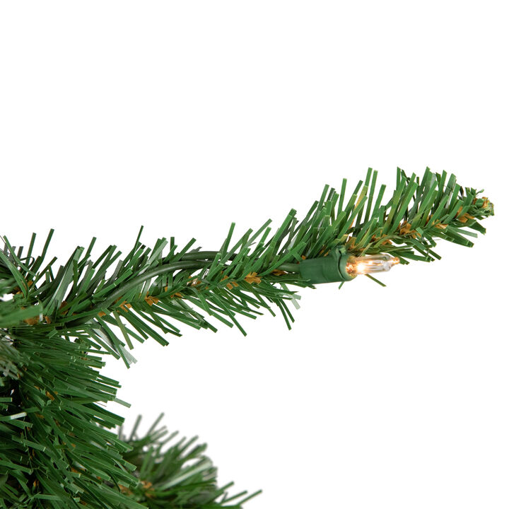 4.5' Pre-Lit White River Fir Artificial Pencil Christmas Tree - Clear Lights