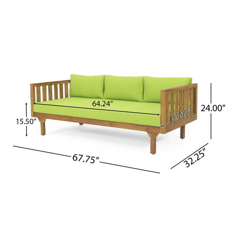 Merax Outdoor Wood Frame 3 Seats Sofa