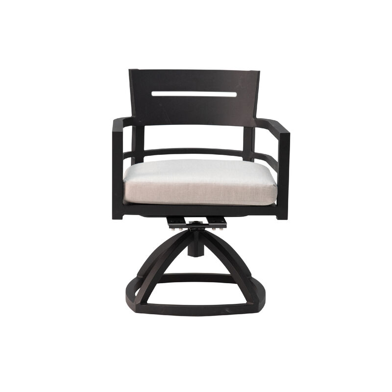 Aluminum Outdoor Patio Swivel Rockers with Plush Cushions (Set of 2)