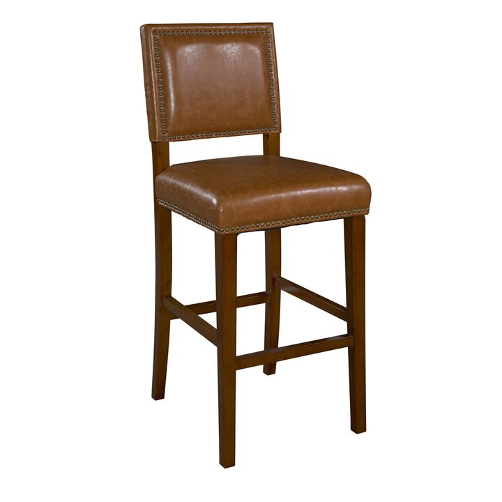 Linon Brook Bar Stool30 Caramel