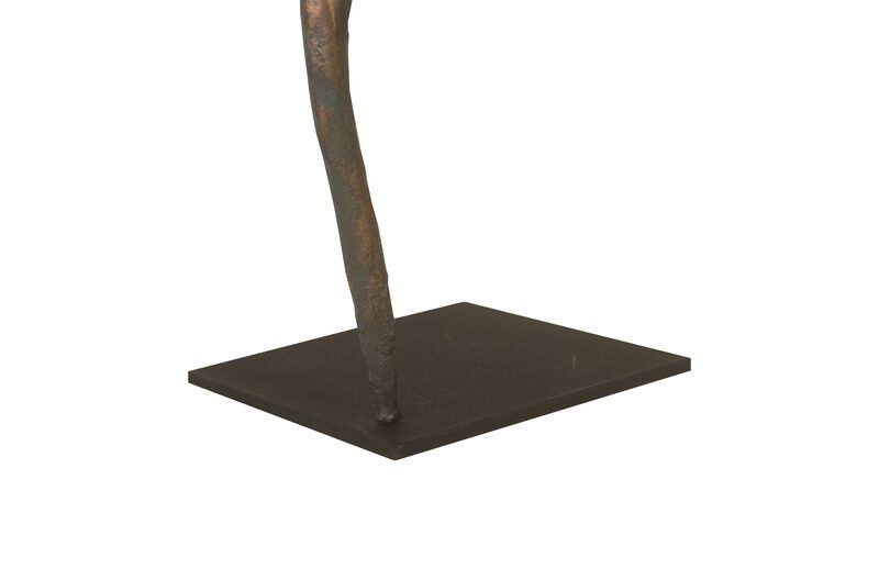 Abstract Leg Folded Figure on Metal Base
