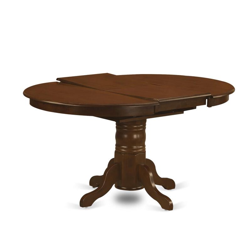 East West Furniture KEVA7-ESP-C 7 Pc set Kenley with a 18 Leaf and 6 Cushion Dinette Chairs