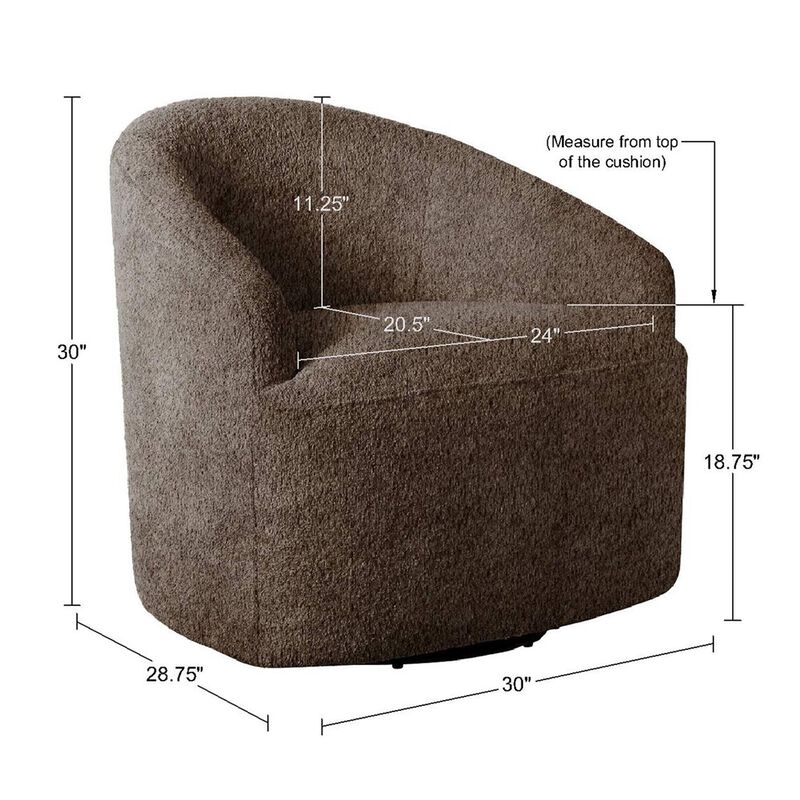 Gracie Mills Yair Modern Upholstered Swivel Chair