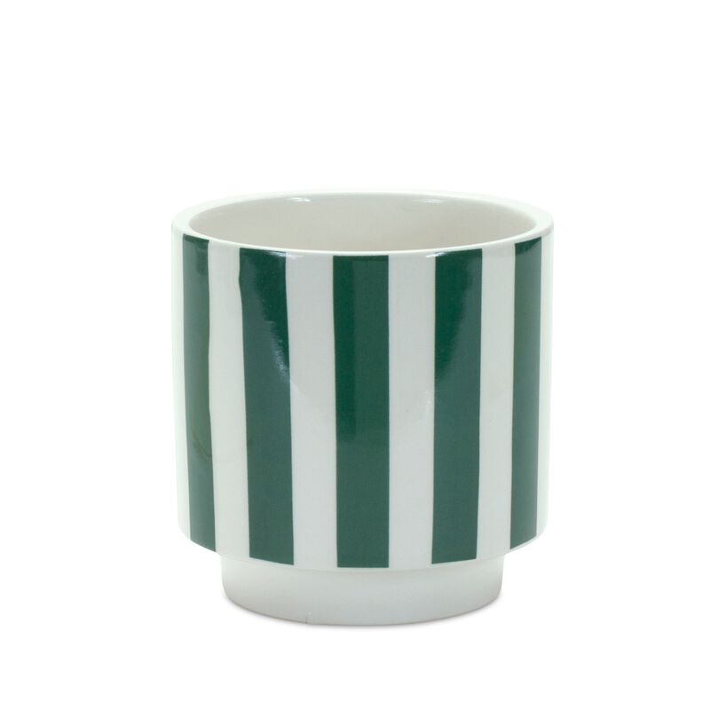 Striped Planter for Modern Plant Display and Home Décor (Set of 2)
