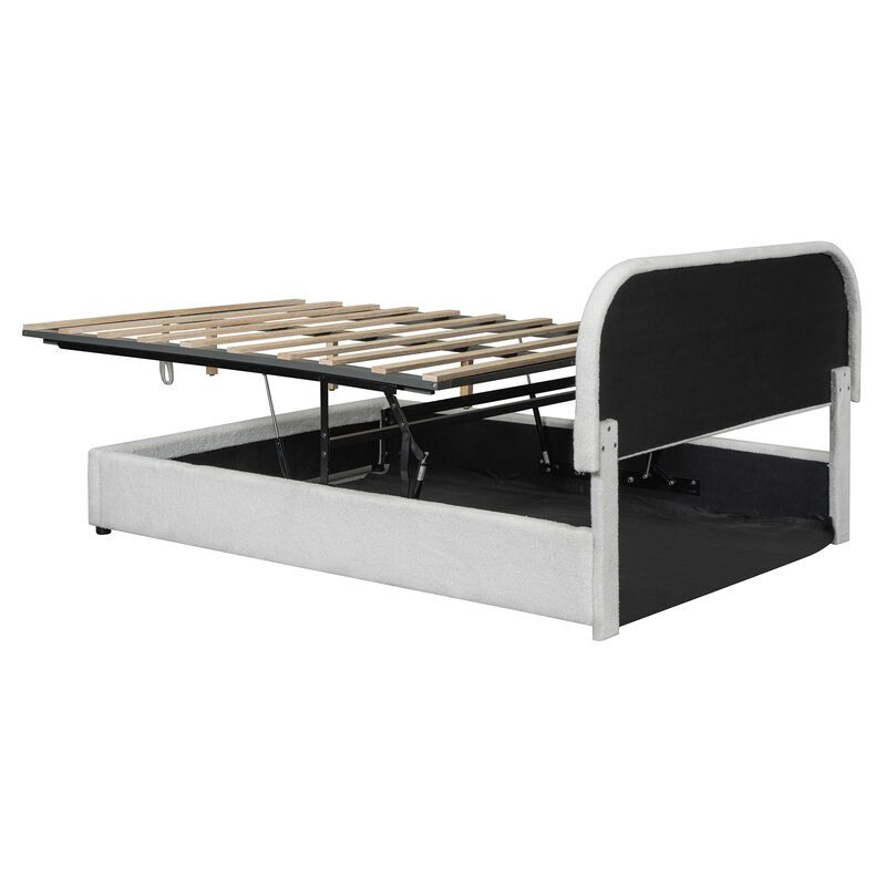 Merax Teddy Platform Bed with Hydraulic Storage System