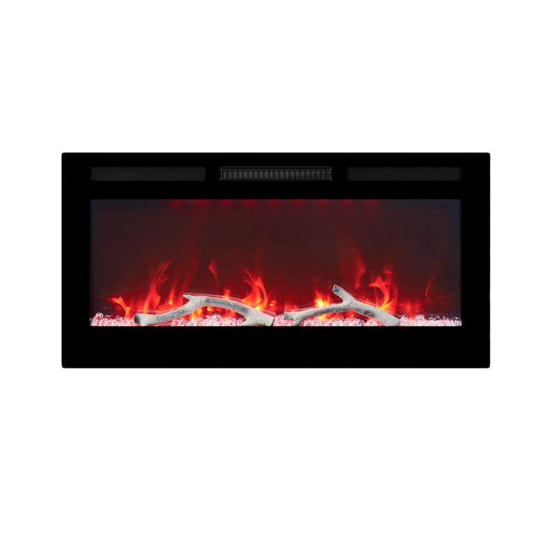 36 Inch 1500W  Versatile Installation Electric Fireplace with Multicolor Flame