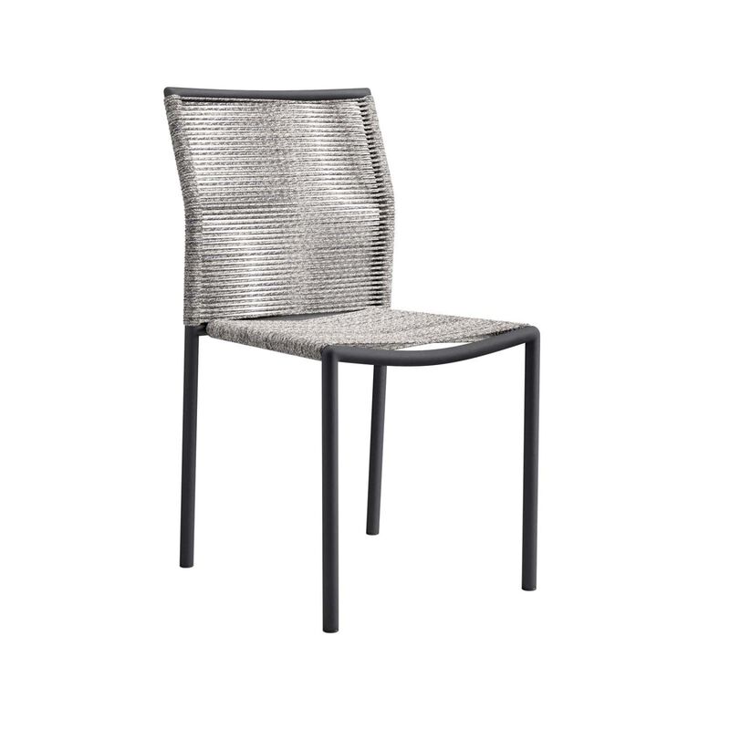 Modway Serenity Aluminum Outdoor Patio Chairs in Light Gray (Set of 2)