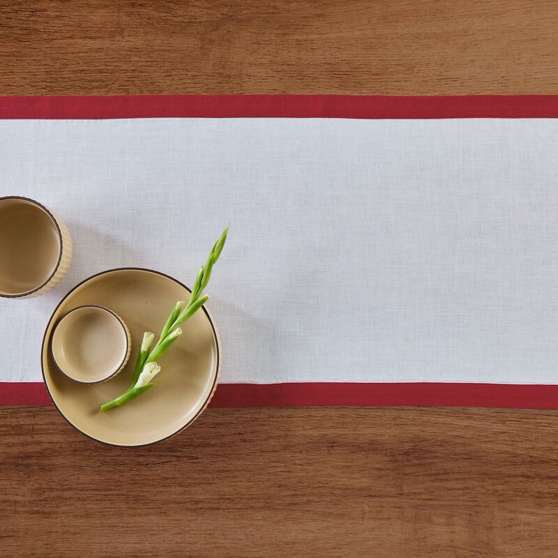 Solino Home 100% Pure Linen Table Runner 14 x 90 Inch | Classic