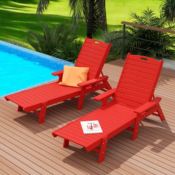 WestinTrends Adirondack Outdoor Chaise Lounge (Set of 2)